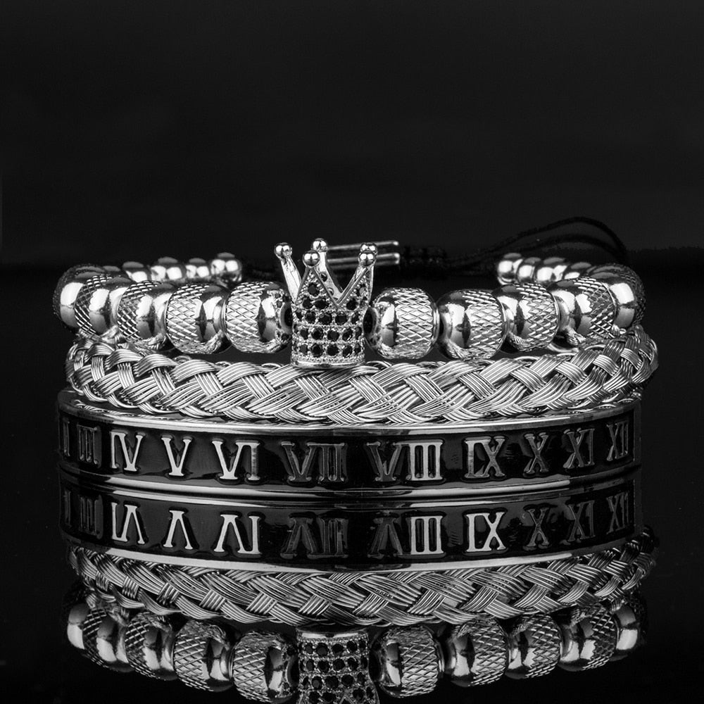 Bling krone armbåndsett for kvinner, med zirkonia. Et luksussmykke for enhver anledning.