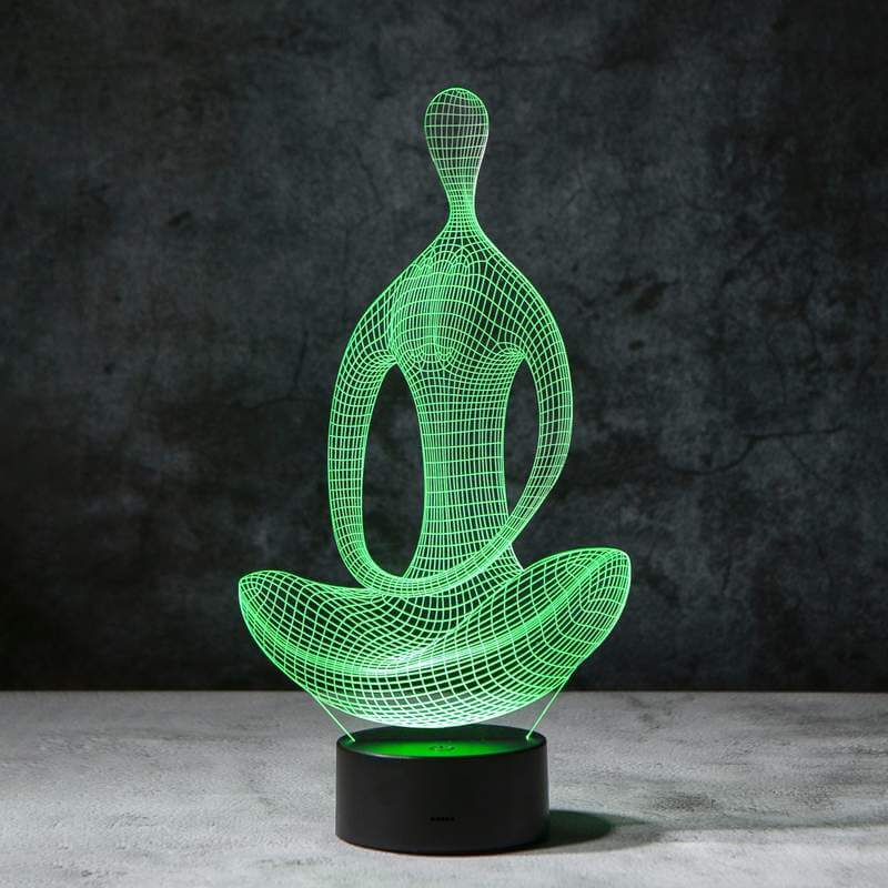 Yoga nattlys for barn og voksne. Beroligende 3D-illusjon for søvn og avslapning.