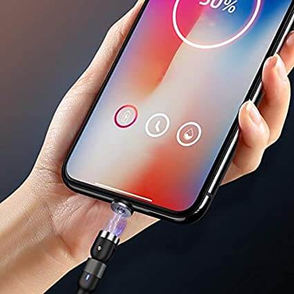 Brukervennlig magnetisk ladekabel for mobilutstyr, som støtter både hurtiglading og effektiv dataoverføring.