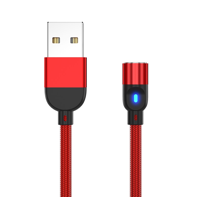 Høyhastighets magnetisk ladekabel for telefoner med flettet nylon for ekstra holdbarhet og rask tilkobling.