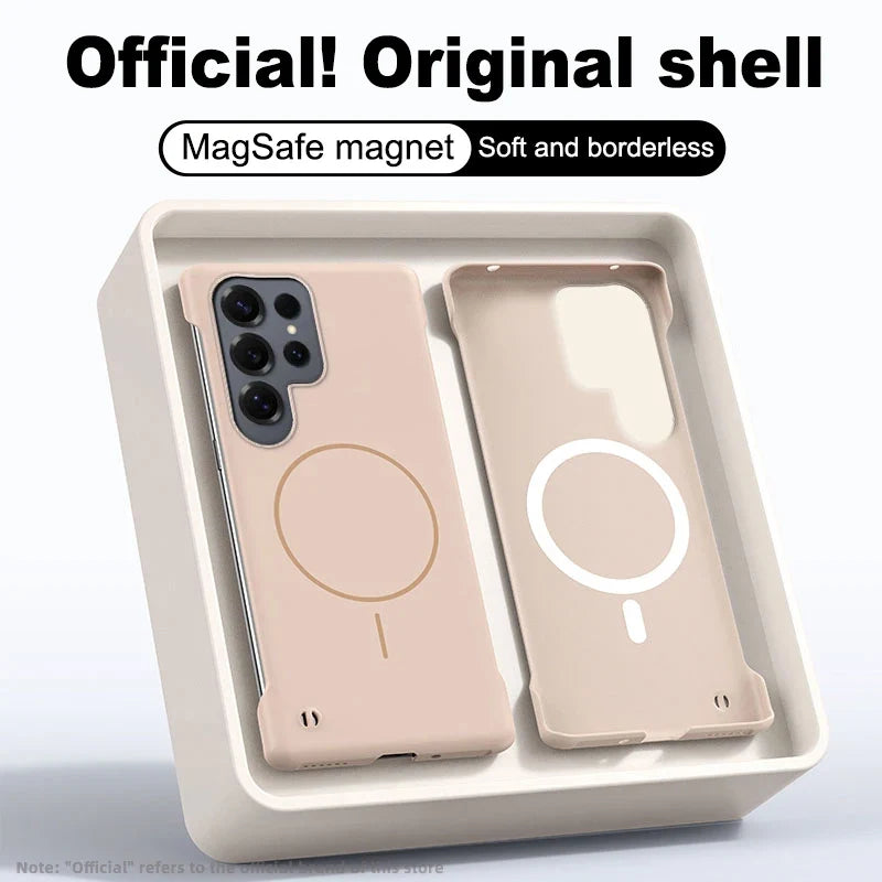 Ripebeskyttende rammeløst deksel for Galaxy Note, med magnetisk design.
