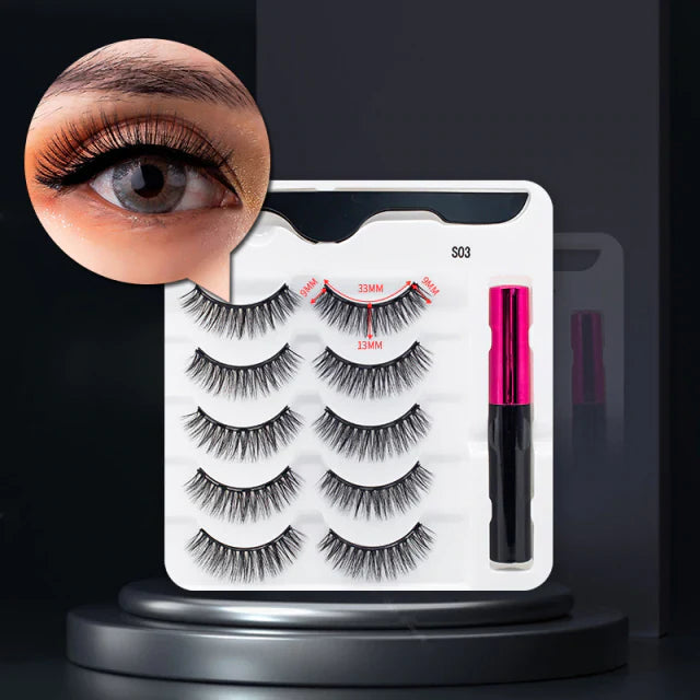 Vannfast magnetisk eyeliner for enkel påføring av gjenbrukbare falske vipper.
