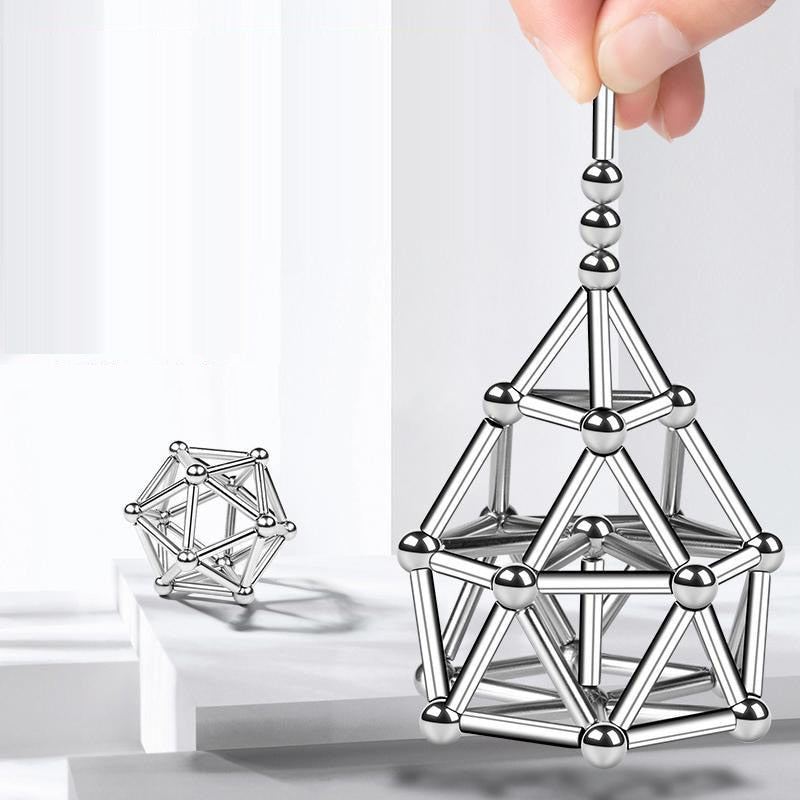Magnetiske Byggepinner og Kuler - Kreativ Moro for Alle Aldre