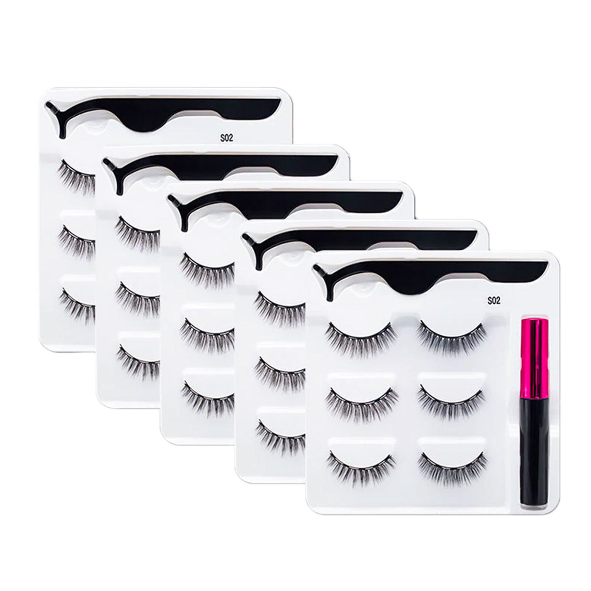 Magnetiske vipper og eyeliner sett for kvinner. Enkel, limfri påføring for naturlig og glamorøs look.
