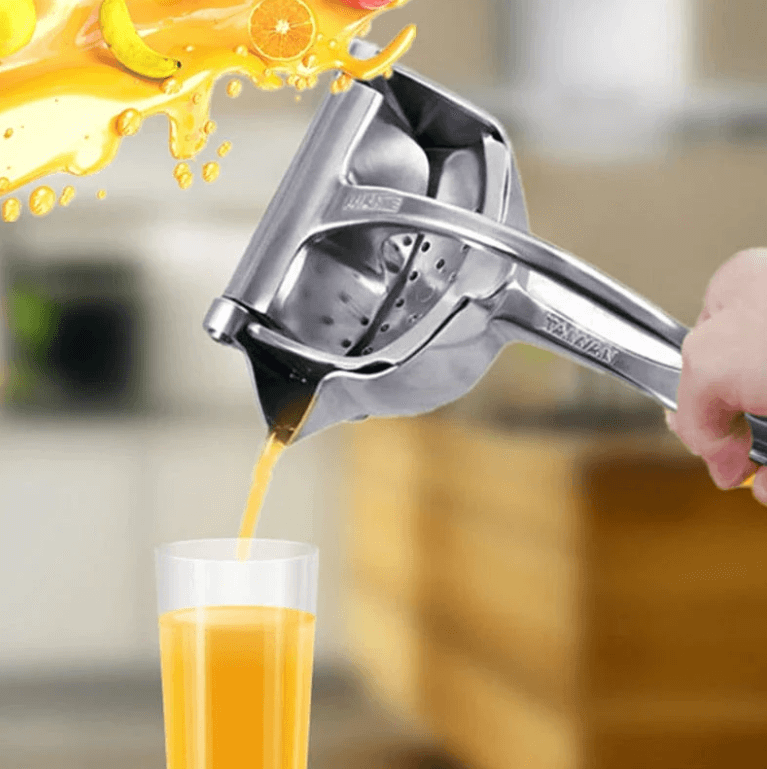 Solid sitruspresse i rustfritt stål, perfekt for å lage sunn, ferskpresset juice.