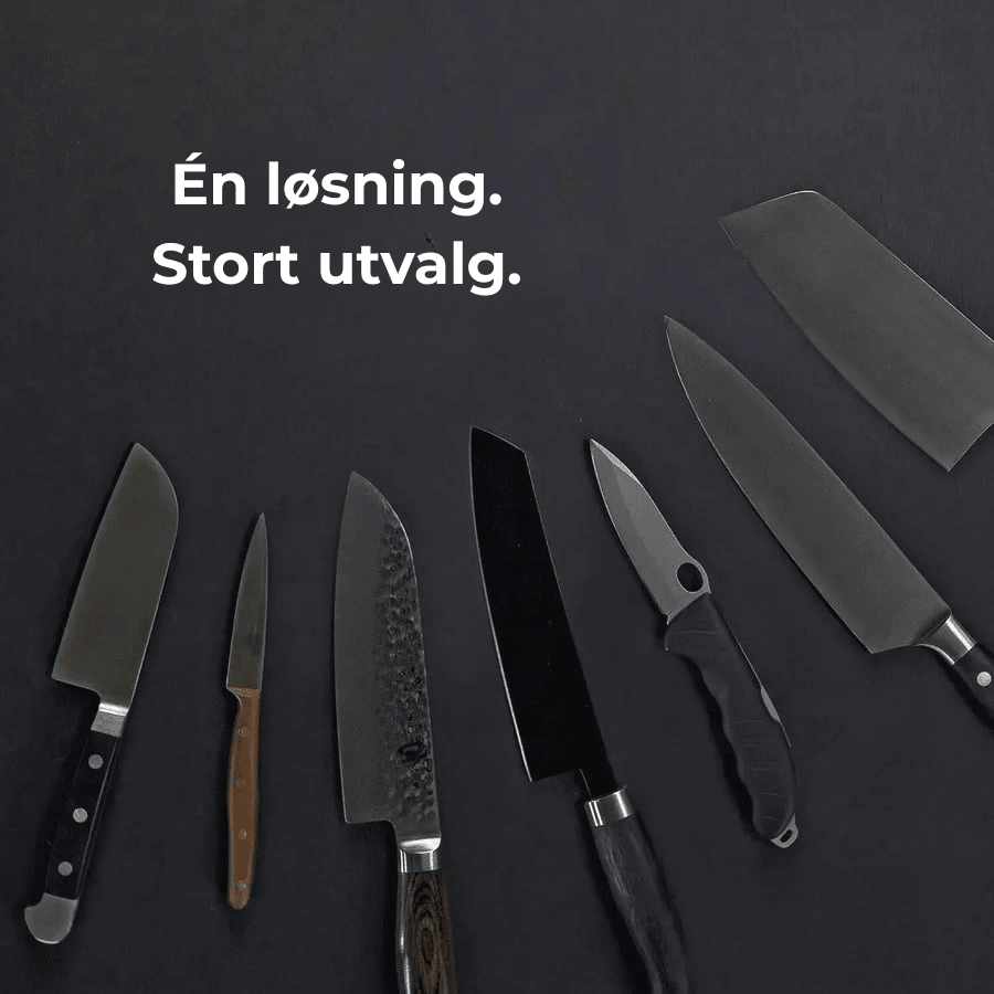 Detalj av rullende diamantsliper på en manuell knivsliper, for presisjon og effektiv sliping av kniver.