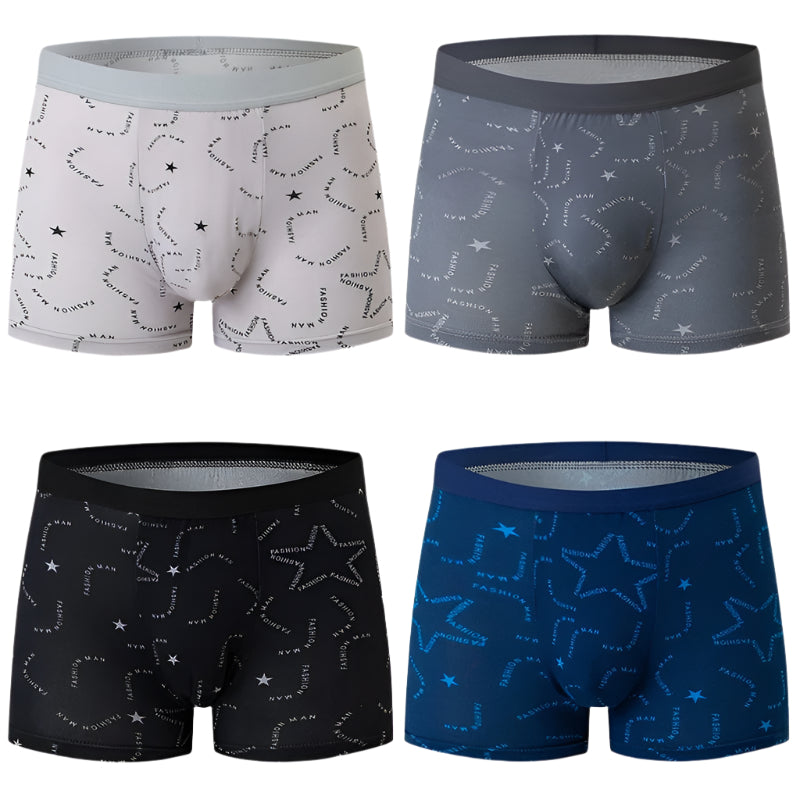 Gavetips: Menns 4-pakning boksershorts, mykt og komfortabelt undertøy for enhver mann.