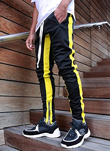 Svarte menns joggebukser med urban stil. Perfekt for en avslappet passform og fritid.