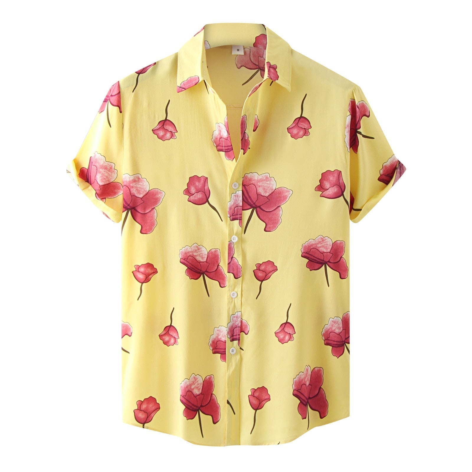 Menns blomsterskjorte med krage. En unik og trendy overdel for herre, perfekt for sommerstil.