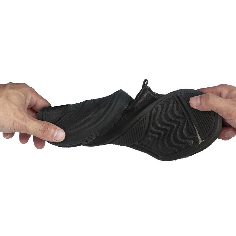 Høykvalitets menns komfortsko; elegante slip-on ankelstøvler i skinn, perfekte for høst og vinter.