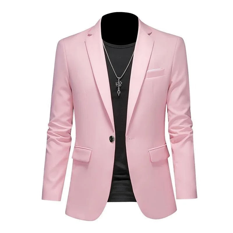 Herreblazer med skreddersydd look, svart, allsidig for formelle og fritidsanledninger.