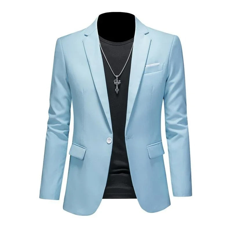 Dressjakke for menn, businessstil, i klassisk koksgrå for et polert kontorantrekk.
