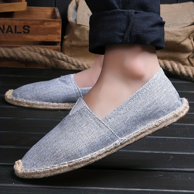 Stilige menns espadriller, allsidige fritidssko med pustende slip-on design for sommeren.
