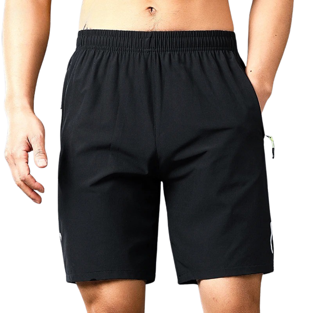 Menns hurtigtørkende treningsshorts for løping og fitness. Optimal komfort og ytelse i sportsklær.