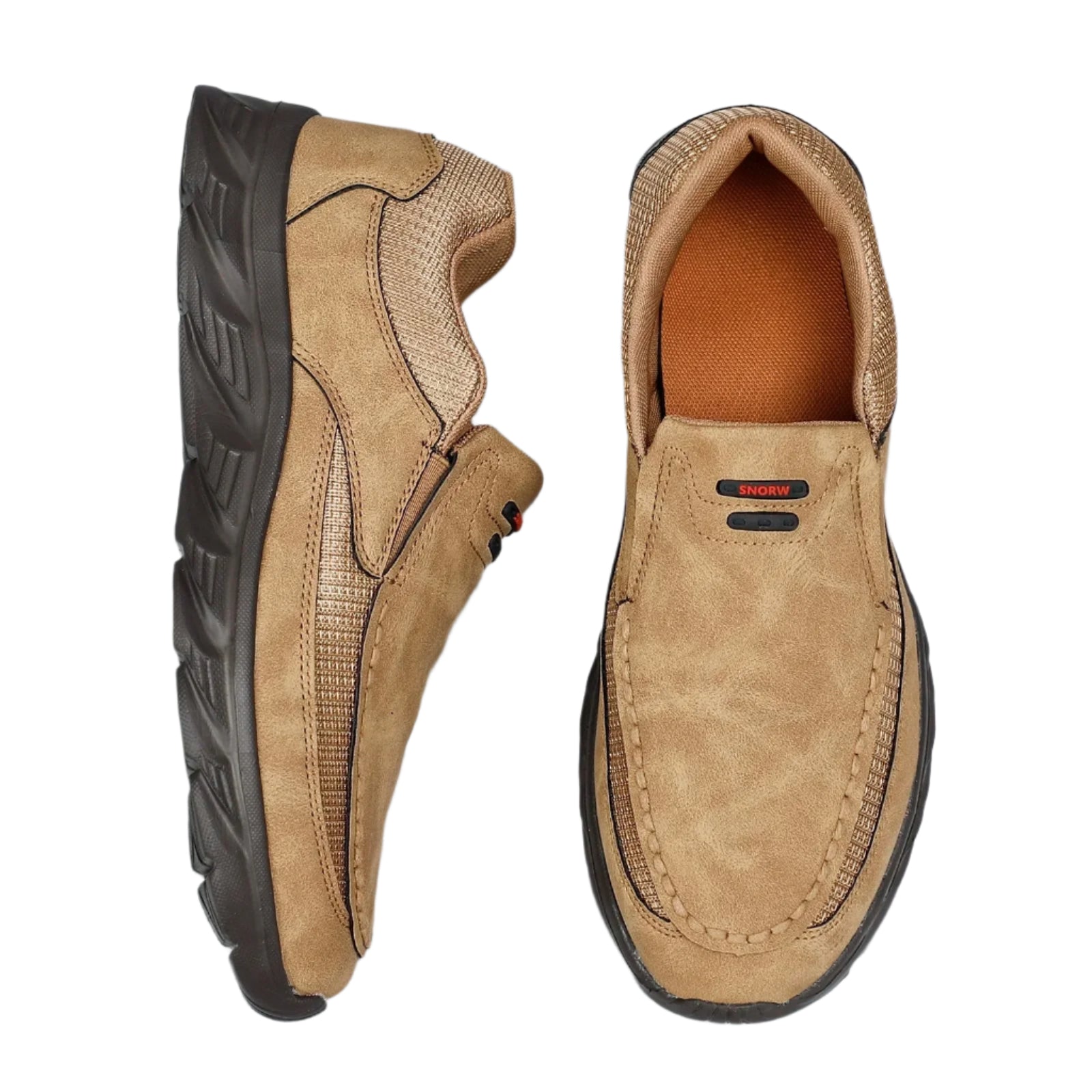 Pustende slip-on herreloafers for sommerdager; ideelle fritidssko med god komfort.