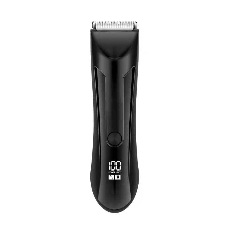 Ergonomisk designet intim- og kroppsbarbermaskin for menn; vanntett, keramisk blad, presis pleie.