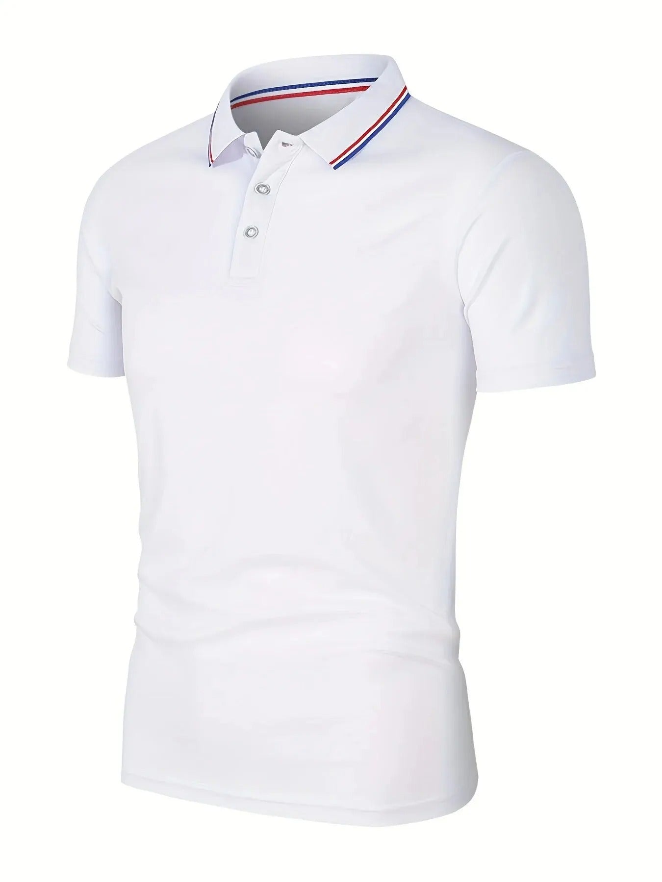 Klassisk menns poloskjorte med korte ermer, pustende stoff, perfekt for sommerlige hverdagsantrekk.
