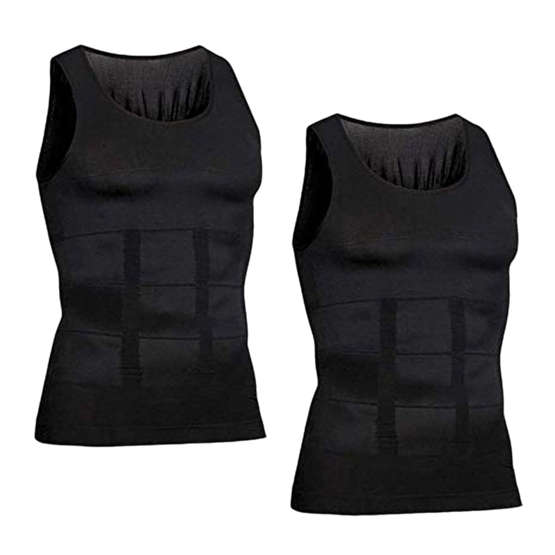 Slankende kompresjonsvest for menn, med ergonomisk design for god passform og komfort.