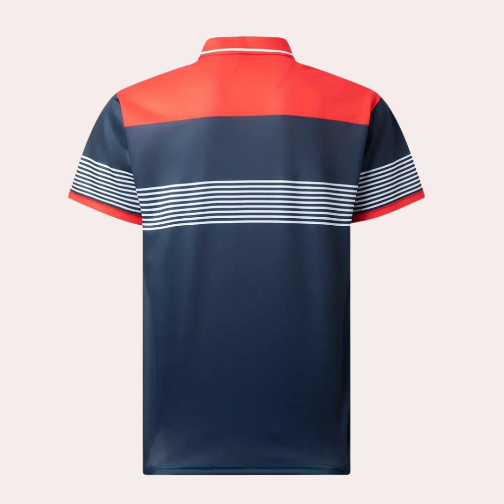 Grå menns poloshirt. Stilfull herreskjorte for hverdag. Komfortabelt og elegant fritidsplagg.