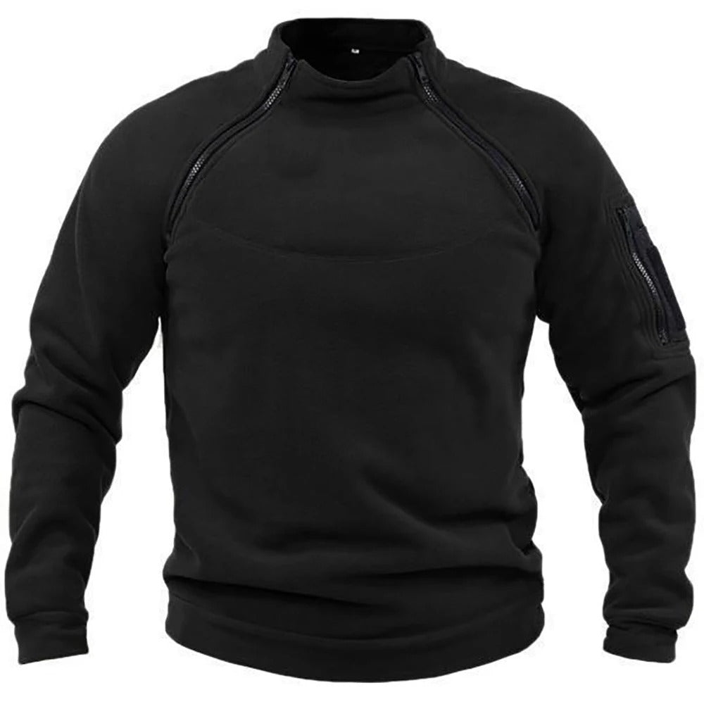Flerfarget taktisk herre varmejakke, ideell for camping og fottur, robust design.