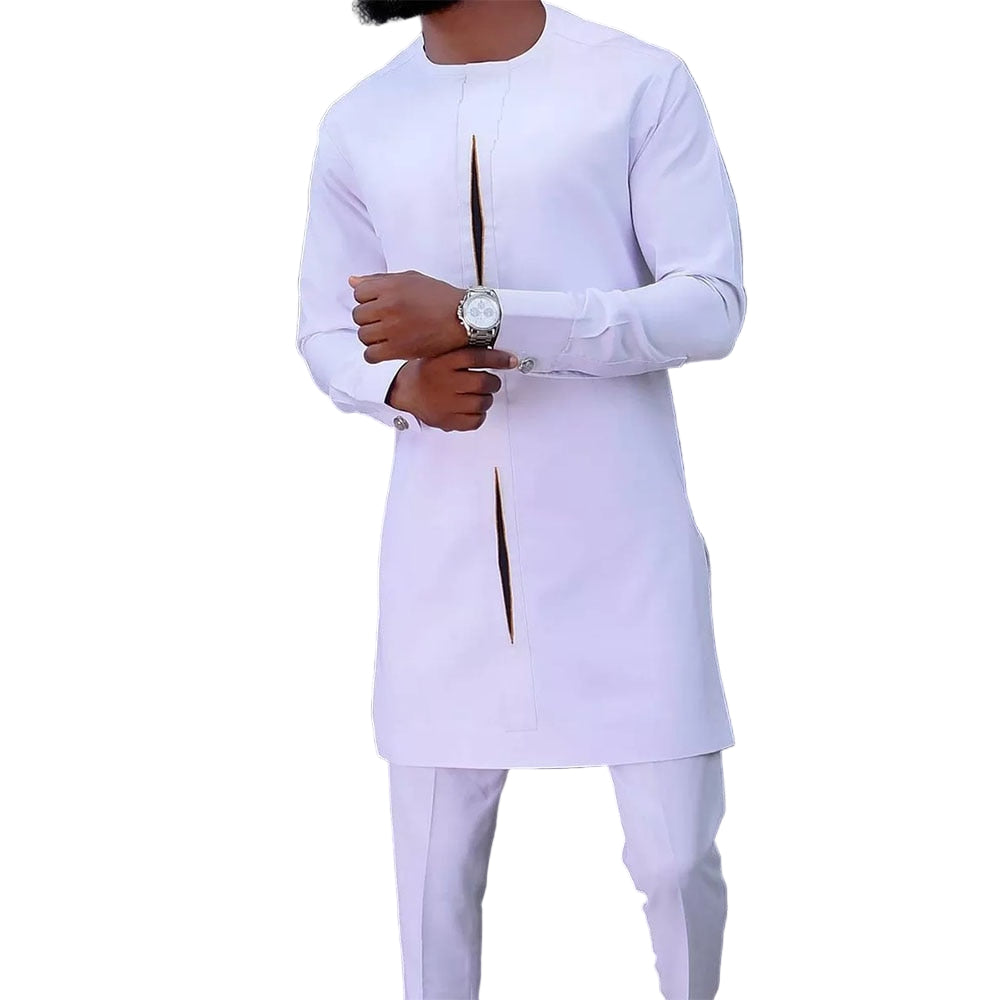 Menns tradisjonelle afrikanske dashiki sett for festantrekk, komfortabelt og stilrent.