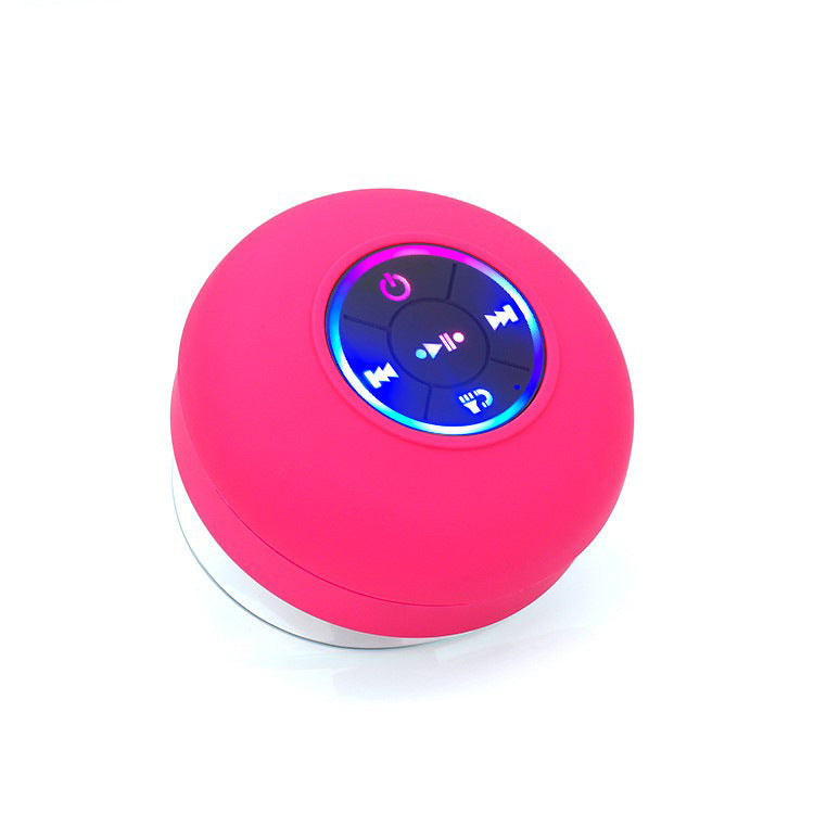 Flerfarget LED-lys dusjhøyttaler, Bluetooth-kompatibel og vanntett.
