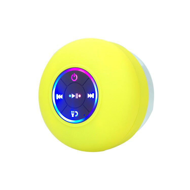 Mini høyttaler for dusj med Bluetooth 5.0 og levende LED-lys.