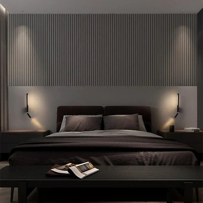 Energieffektiv LED-vegglampe, minimalistisk design for gang og stue. Skaper moderne og behagelig innendørs belysning.