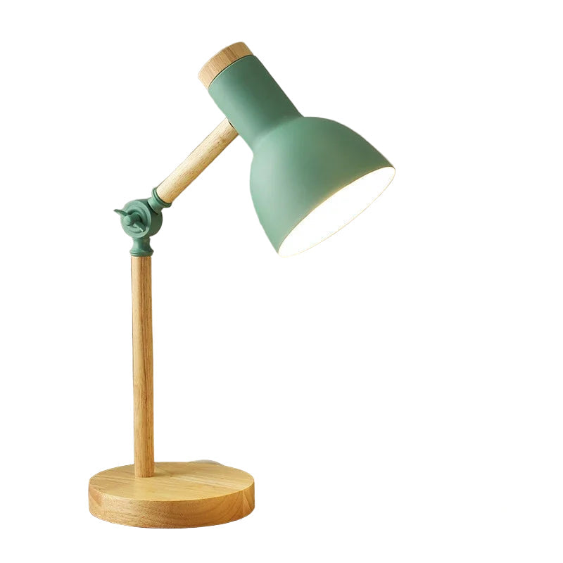 Minimalistisk skandinavisk bordlampe i hvit. Perfekt som moderne nattbordslampe eller koselig leselampe i hjemmet.