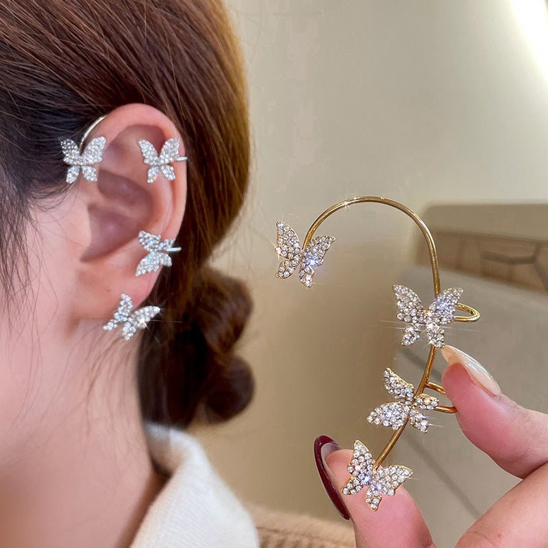 Gullbelagt justerbar øreklemme for kvinner. Elegant og hypoallergenisk ørepynt uten piercing.