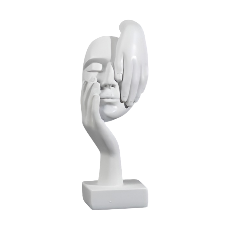 Moderne abstrakt tenkerskulptur i minimalistisk design for hjem og kontor.