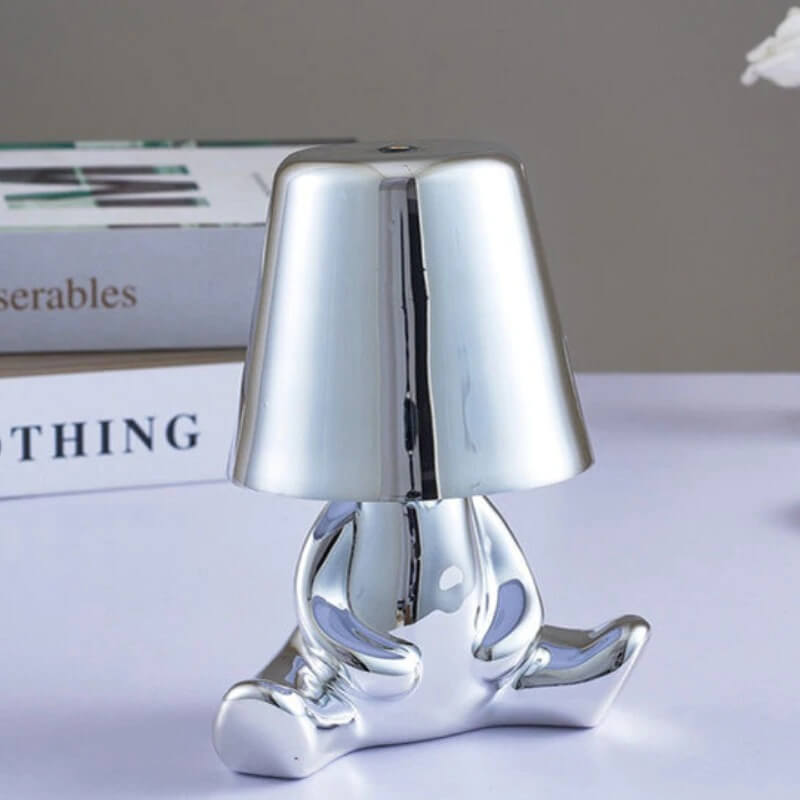 Moderne bordlampe, justerbart LED-lys, ideell for stue eller soverom. Stilren hjemmeinnredning.