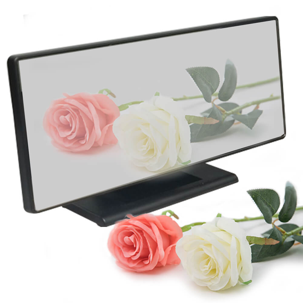 Alarmklokke med LED-display og speilskjerm. Digital tidsvisning, også egnet som kontorklokke.