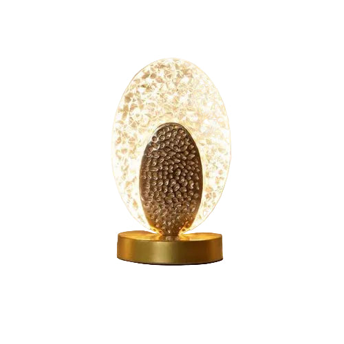 Moderne påfuglbordlampe med LED-lys. Elegant oppladbar lampe for interiør og hjemmedekor.
