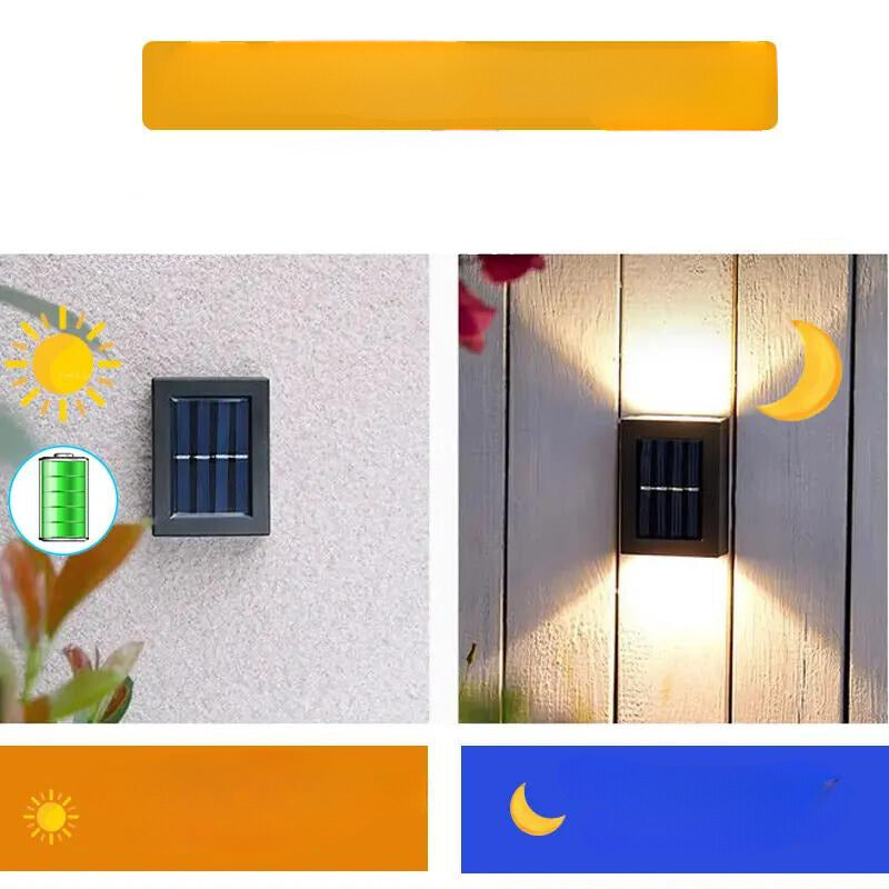 Robust solcelledrevet terrassevegglampe. En moderne og energibesparende løsning for din uteplassbelysning.