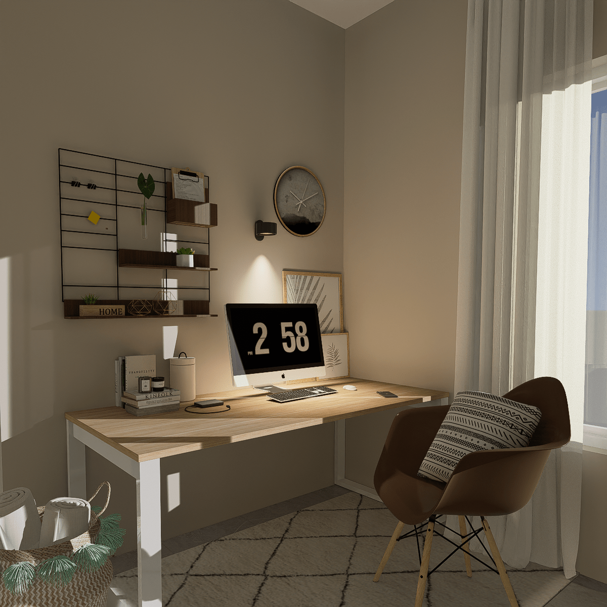 Dekorativ LED vegglampe i nordisk stil, oppladbar for trådløs bruk i ethvert rom i hjemmet.