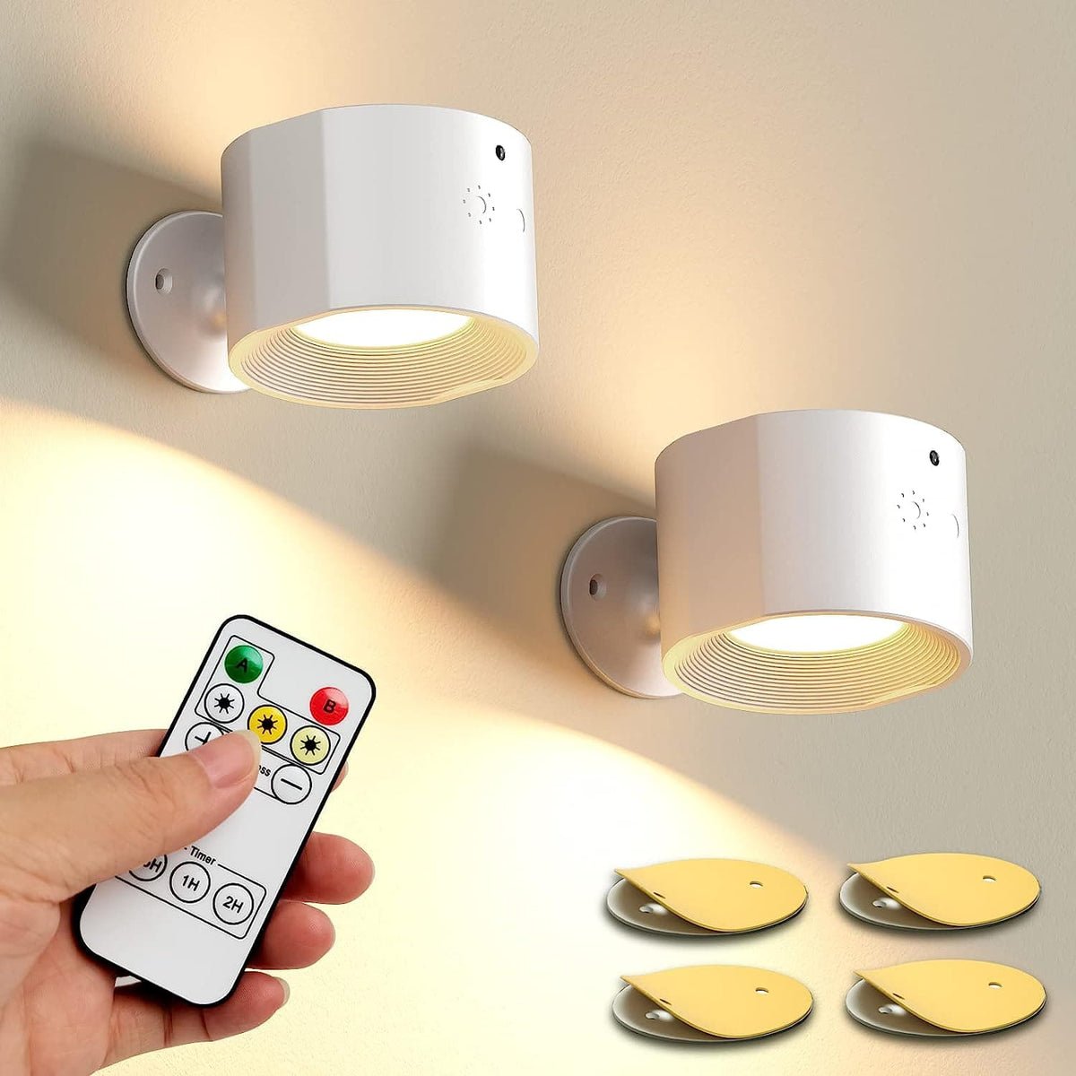 Enkel installasjon av trådløs LED vegglampe; perfekt stemningslys for soverommet eller gangen.