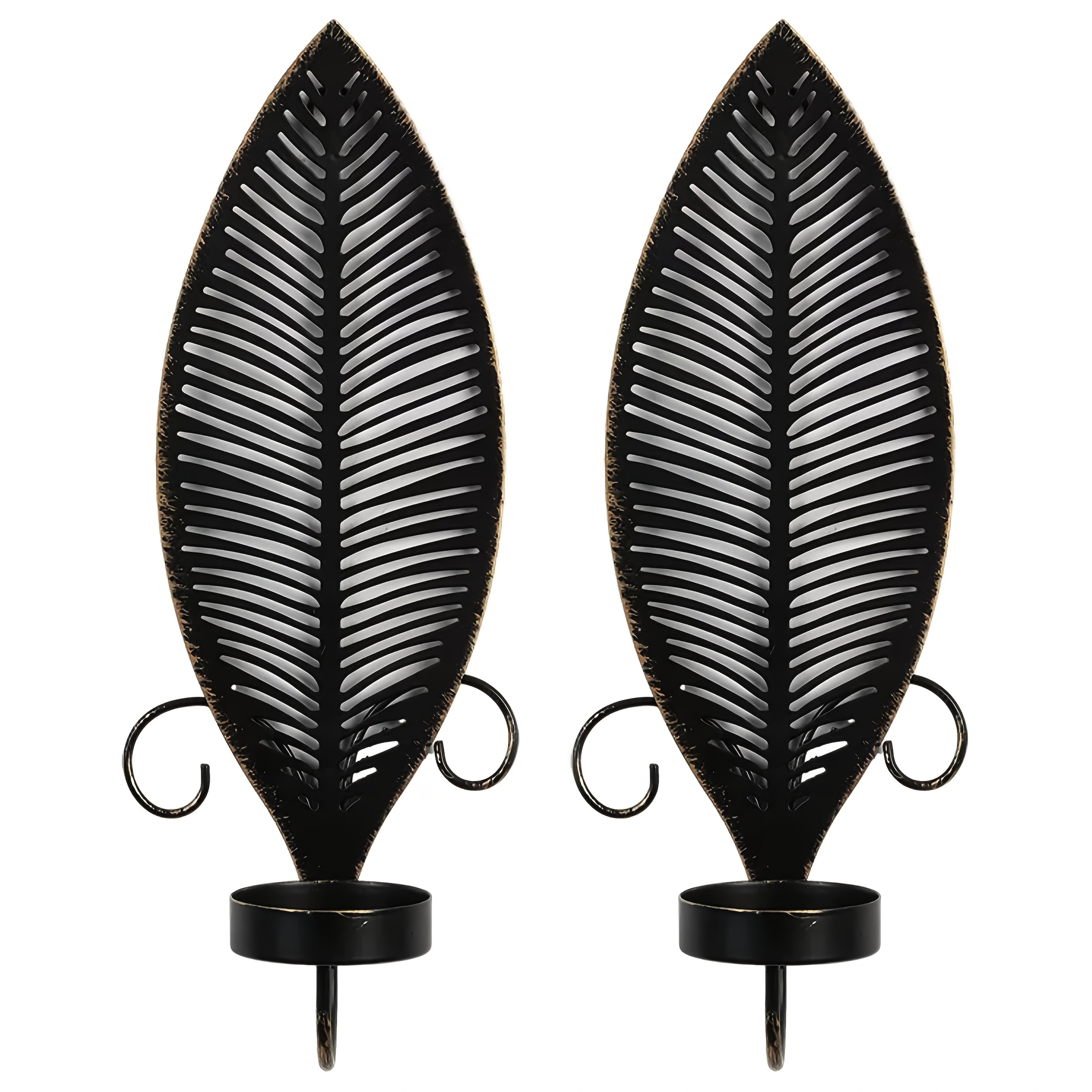 Moderne vegglampe med elegant bladdesign i gull/svart. Perfekt for stue eller soverom.