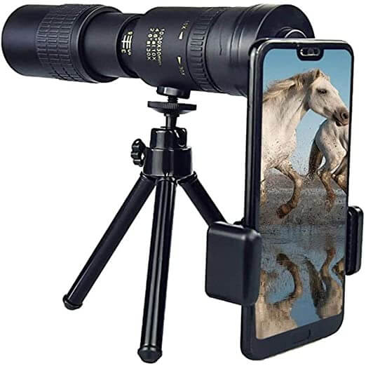 Monokulært teleskop med høy zoom, ideelt for natur, fuglekikking, reise og mobilfotografering.