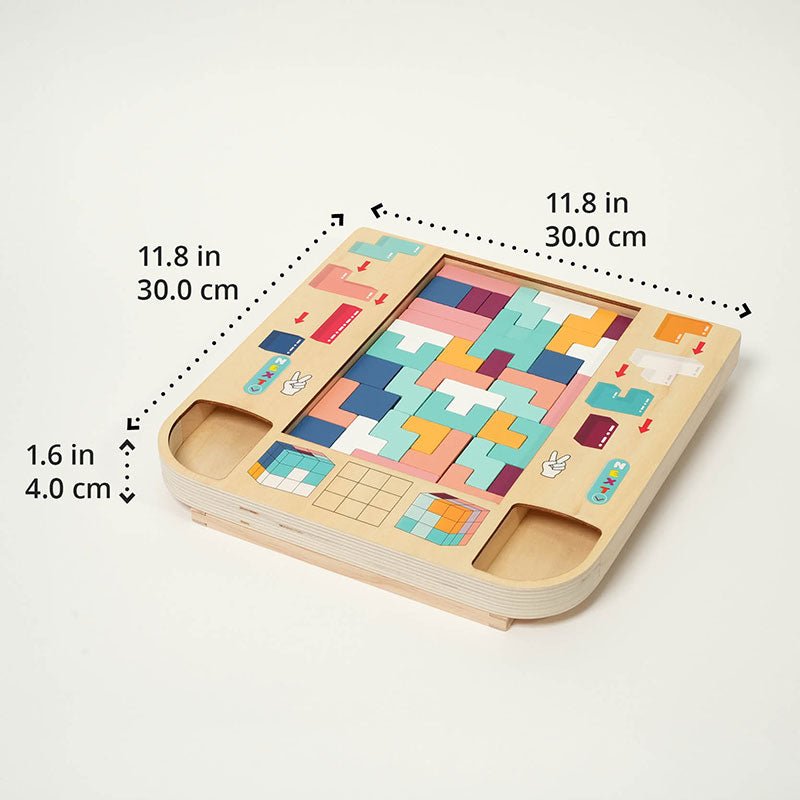 Robust Montessori Tetris treleke, designet for barn, utvikler konsentrasjon og tålmodighet.