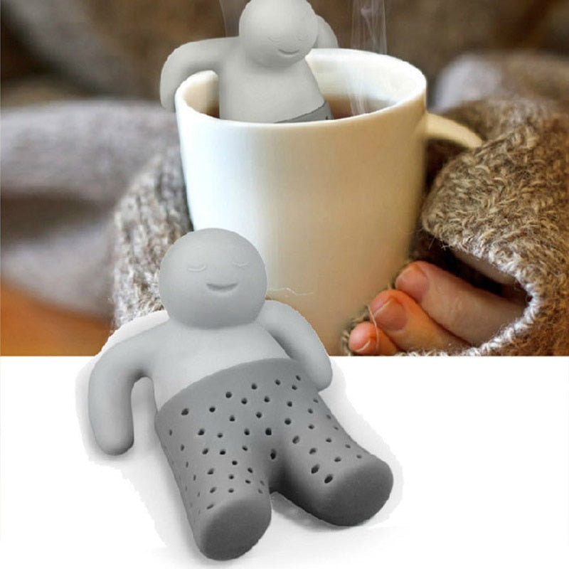 Unik og morsom silikon teinfuser; en perfekt gaveide for teelskere og entusiaster av kjøkkenutstyr.