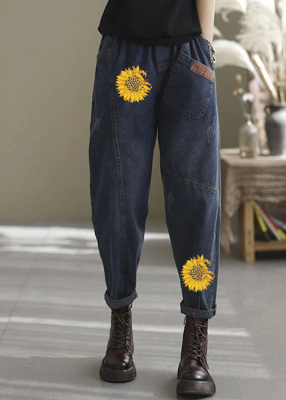 Stilige damebukser med elastisk midje, perfekt for vår og sommer. Komfortabel og avslappet stil.