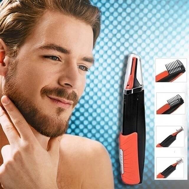 Presisjonstrimmer for ansiktshår og kroppshår. Multifunksjonell løsning for pleie og hygiene.