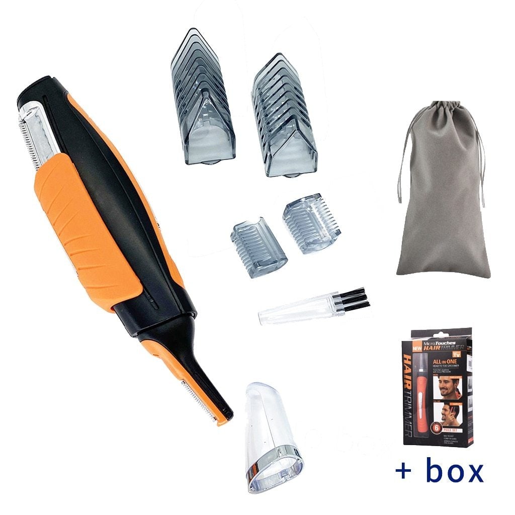 Ergonomisk hårtrimmer for rask og enkel trimming av ansikts- og kroppshår, hygienisk pleie.