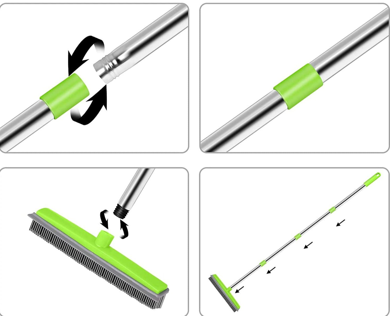 Tierpflege-Werkzeug: Ein robuster Gummibesen aus Silikon, effizient gegen Tierhaare und Schmutz.