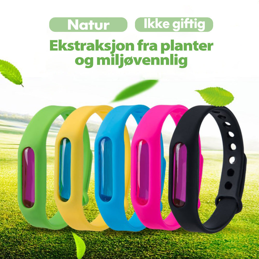 Slitesterkt silikon myggarmbånd, komfortabelt for sommerens utendørsaktiviteter og ferie.