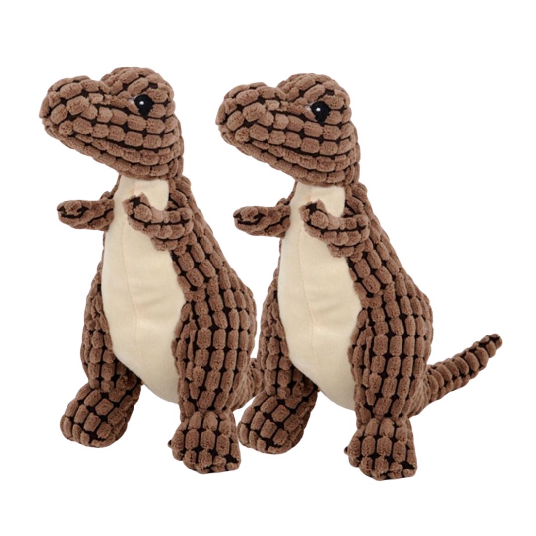 Lekent plysj dinosaur leketøy for hunder; perfekt for å kaste og trekke i interaktiv lek.