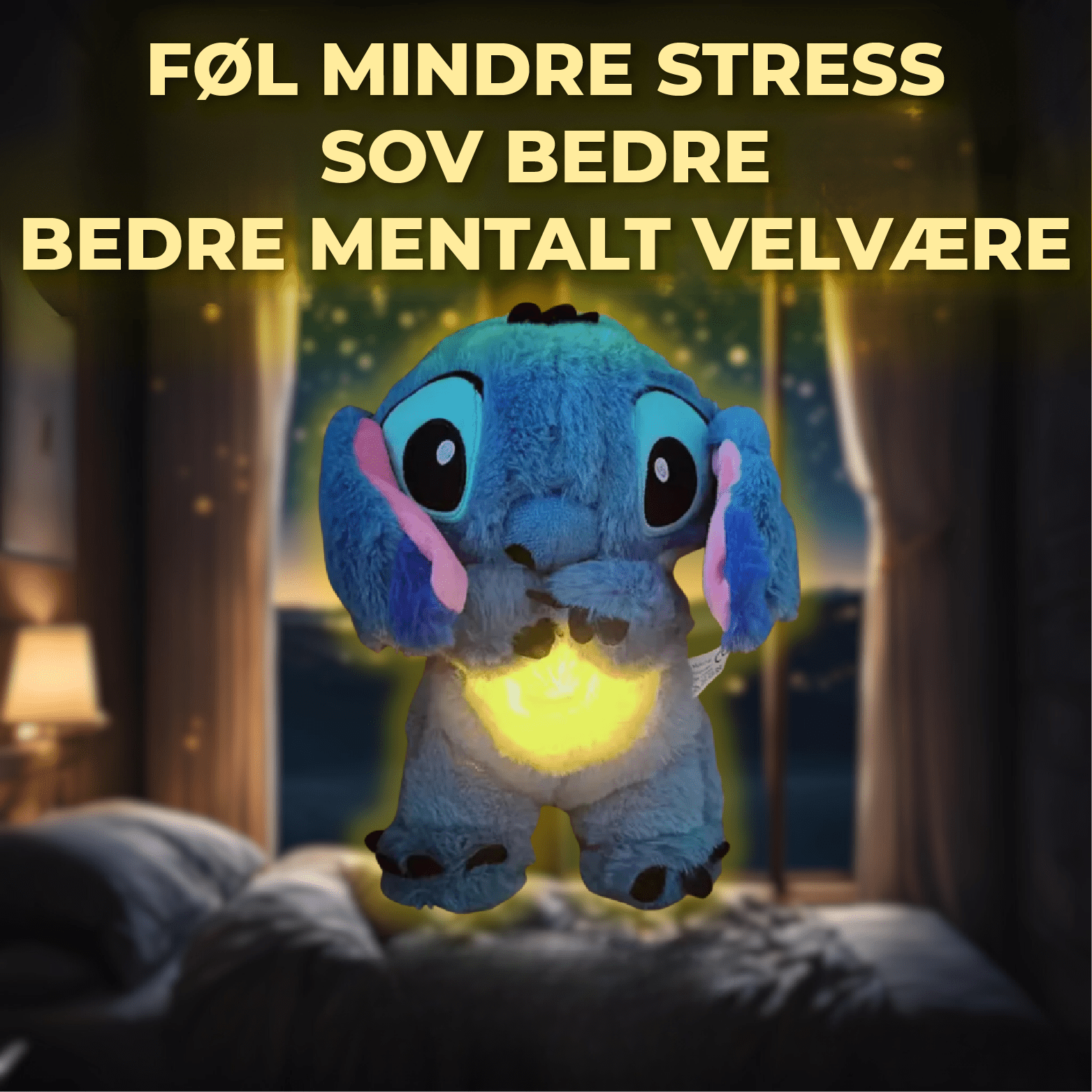 Stitch bamse; følelsesmessig støtte, angstlindring og mentalt velvære for alle.