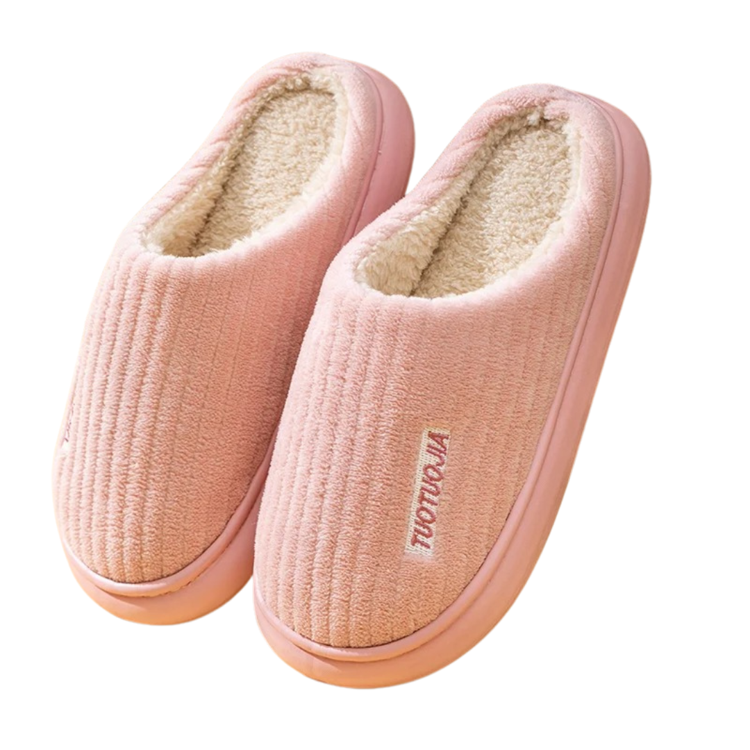 Varme og myke dame tøfler, ideelle for hjemmebruk, med memory foam pute.
