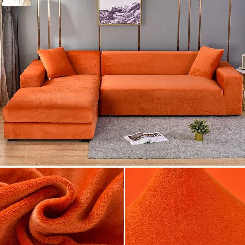 Komfortabelt, mykt fløyels sofaovertrekk. Ideelt for koselige kvelder i stuen og avslapning.